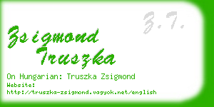 zsigmond truszka business card